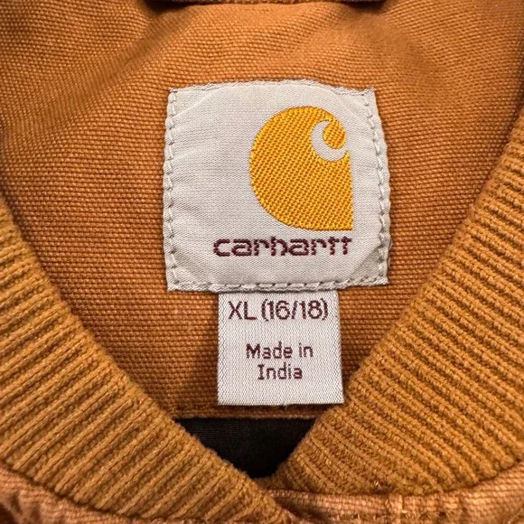 Carhartt Quilted Canvas Utility Vest Brown Workwear Gorpcore Youth XL/Women's S - Picture 3 of 12